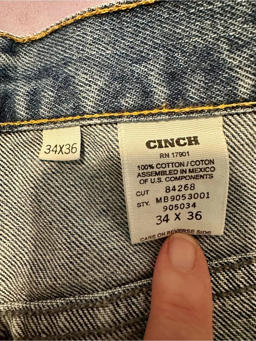 Cinch Light Blue Straight Leg Jeans